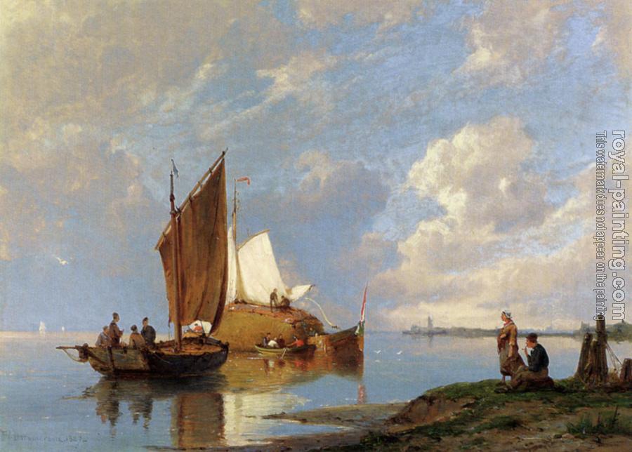 Pieter Christian Dommerson : Off Volendam On The Zuiderzee